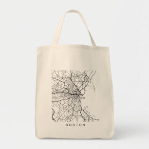 Tote Bag Conception sombre minimaliste de plan de ville de