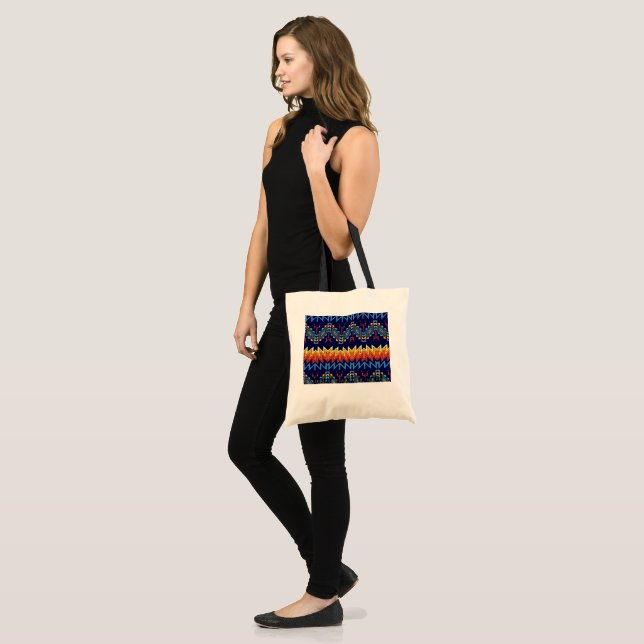 Tote Bag Conception tribale d'abrégé sur conception (Devant (modèle))