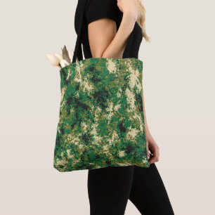 Tote Bag Conception Vert Marron et Beige