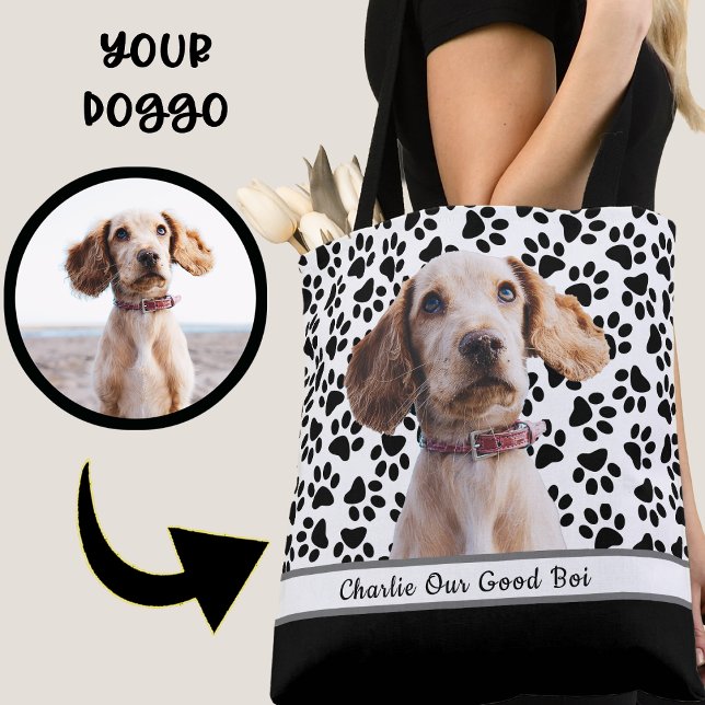 Tote Bag Concevez votre propre : Photo Empreinte de patte p (Créateur téléchargé)
