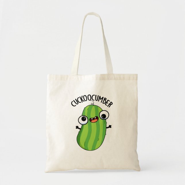 Tote Bag Concombre Funky Veggie Cucumber Pun (Devant)