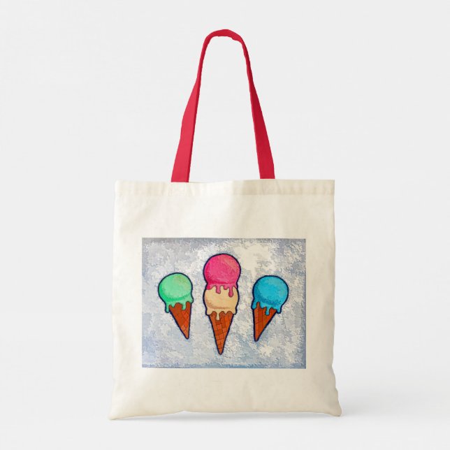 Tote Bag cônes de crème glacée (Dos)