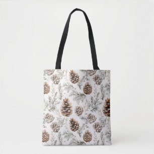 Tote Bag Cones de pin de Noël