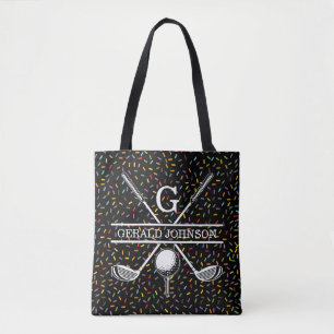 Tote Bag Confetti Golf Monogramme Confetti sur mesure