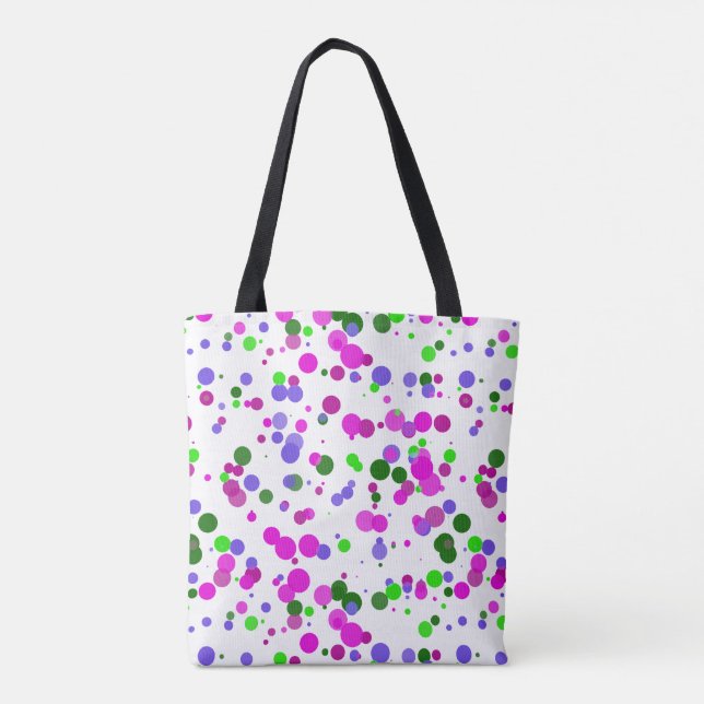 Tote Bag Confetti Poka Rose (Dos)