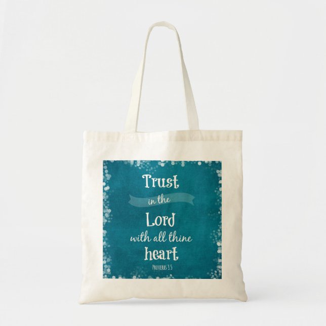 Tote Bag Confiance dans le Seigneur Bible Verse (Devant)