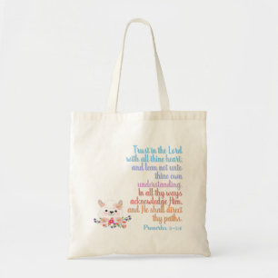 Tote Bag Confiance dans le Seigneur Bible Verse