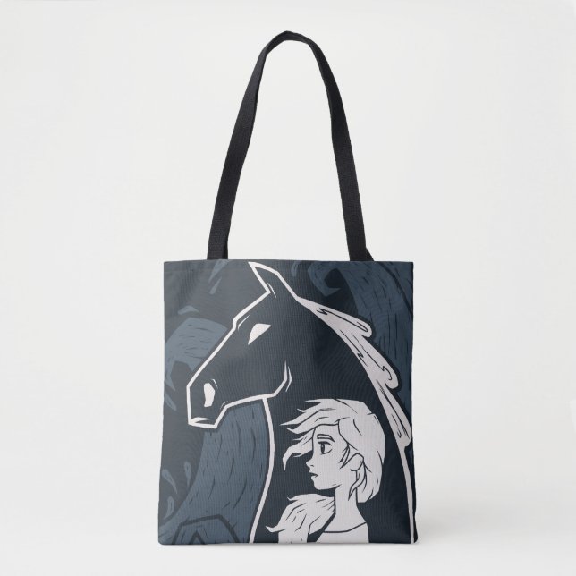 Tote Bag Congelé 2 : Elsa & The Nokk Woodcut Graphic (Devant)