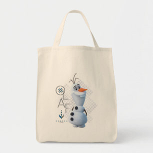 Tote Bag Congelé 2 : Olaf avec nom stylisé Graphique