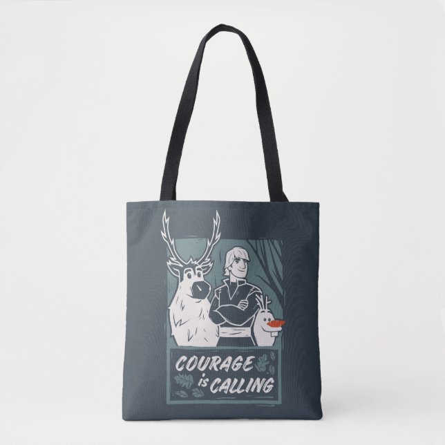 Tote Bag Congelé 2 : Sven, Kristoff, & Olaf | Courage (Devant)