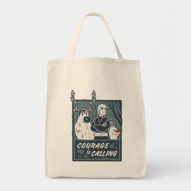 Tote Bag Congelé 2 : Sven, Kristoff, & Olaf | Courage (Devant)