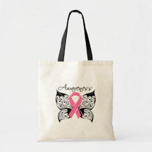 Tote Bag Conscience de papillon de tatouage - cancer du