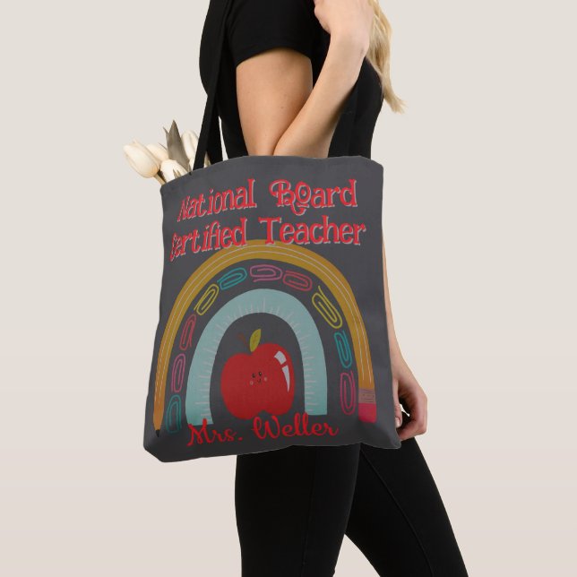 Tote Bag Conseil national de l'ENSEIGNANT sur mesure Rainbo (De près)