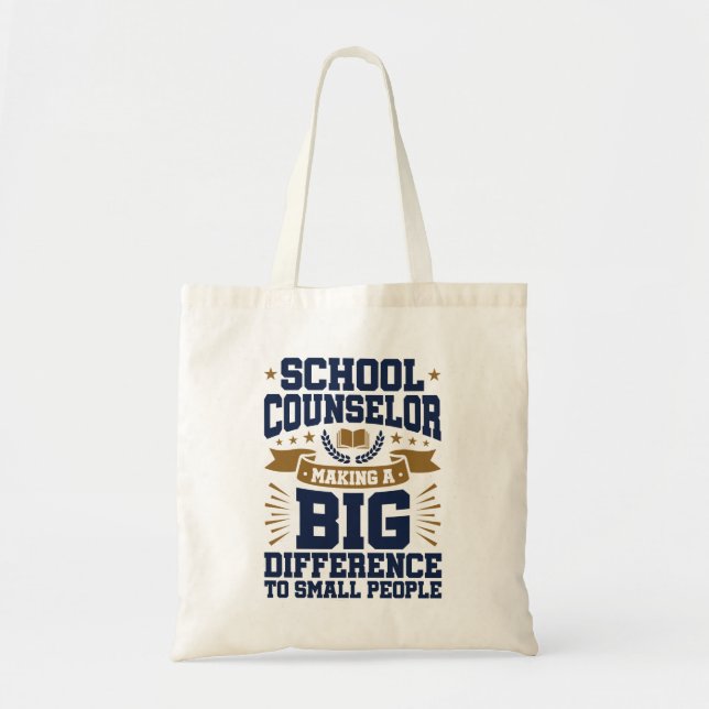 Tote Bag Conseil scolaire Faire une grande différence Petit (Devant)