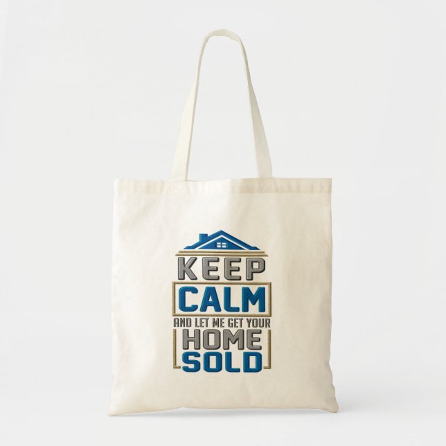 Tote Bag Conserver le calme - Agent immobilier de revendeur (Devant)