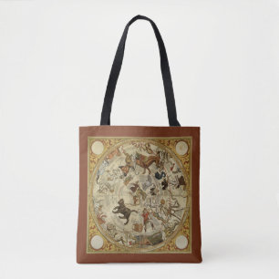 Tote Bag Constellations Étoiles Ciel Nord Astronomie Vintag