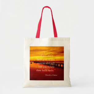 Tote Bag Construire espoir de rêve citation fond de coucher