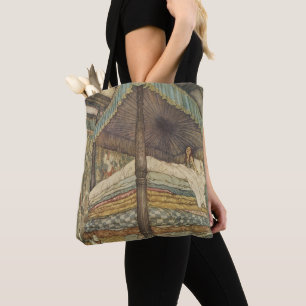 Tote Bag Conte de fées vintage, princesse et pois, Edmund D
