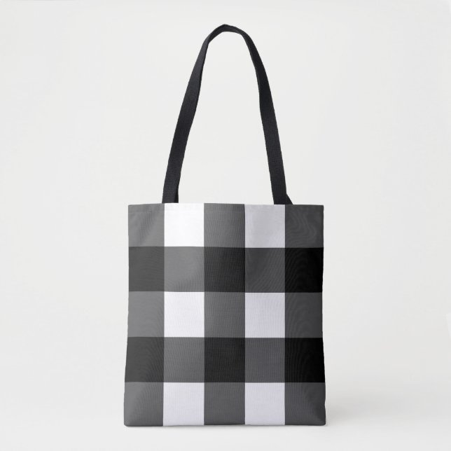 Tote Bag Contrôle noir et blanc Fourre-tout de Buffalo (Devant)