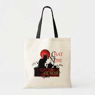 Tote Bag Conversation Noir et Thé Noir, Thé Noir Chat
