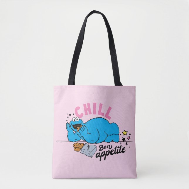 Tote Bag Cookie Monster | Bon appétit Chill (Devant)
