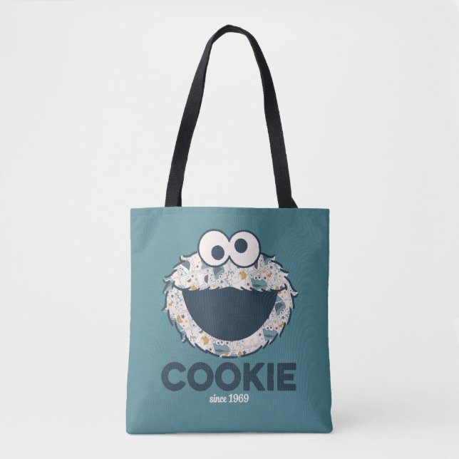 Tote Bag Cookie Monster | Cookie depuis 1969 (Devant)