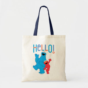 Tote Bag Cookie Monster & Elmo Bonjour !
