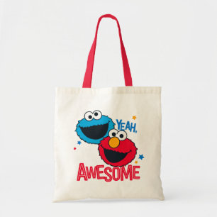 Tote Bag Cookie Monster & Elmo Ouais, je suis génial