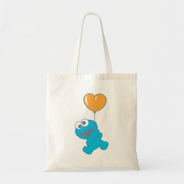 Tote Bag Cookie Monster Heart Balloon (Devant)