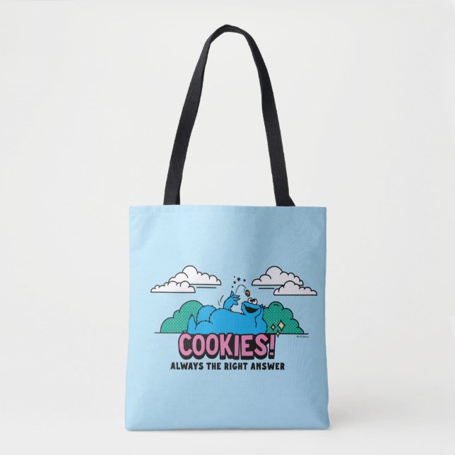 Tote Bag Cookie Monster | Les cookies sont toujours la bonn (Devant)