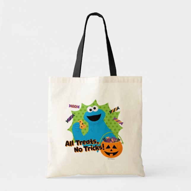 Tote Bag Cookie Monster | Tous Les Traitements, Pas De Truc (Devant)