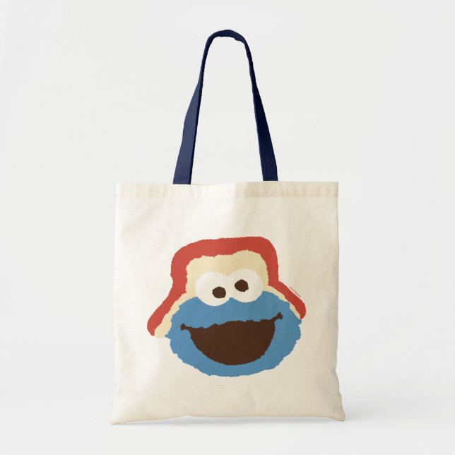 Tote Bag Cookie Monster Woodland Face (Devant)