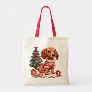 Tote Bag Cookies de Noël Dachshund Dog Holiday