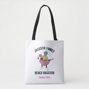 Tote Bag Cool Ananas Famille Réunion Voyage Plage Vacances