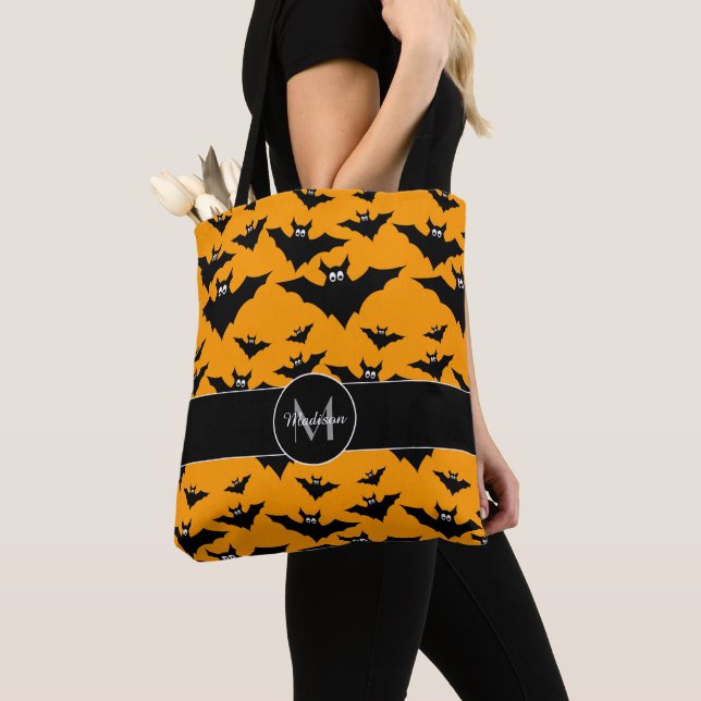 Tote Bag Cool chauves-souris volantes mignonnes Halloween m (De près)