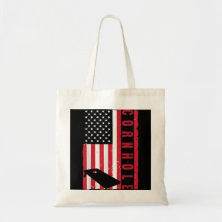 Tote Bag Cool Cornhole Art Hommes Femmes Drapeau Américain 