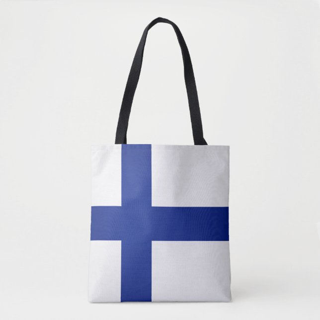 Tote Bag Cool Finlande Drapeau mode (Devant)
