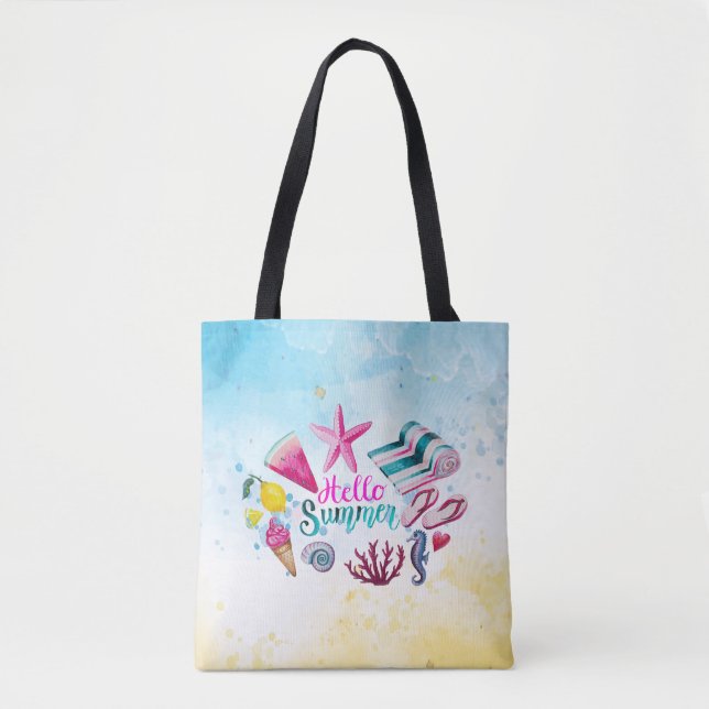 Tote Bag Cool magnifique Bonjour été (Devant)