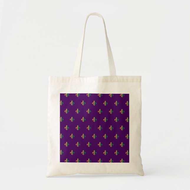 Tote Bag Cool Mardi Gras Fleur de Lis (Devant)
