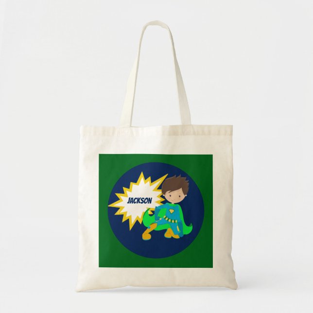 Tote Bag Cool personnalisé Superhero bande dessinée livre d (Devant)