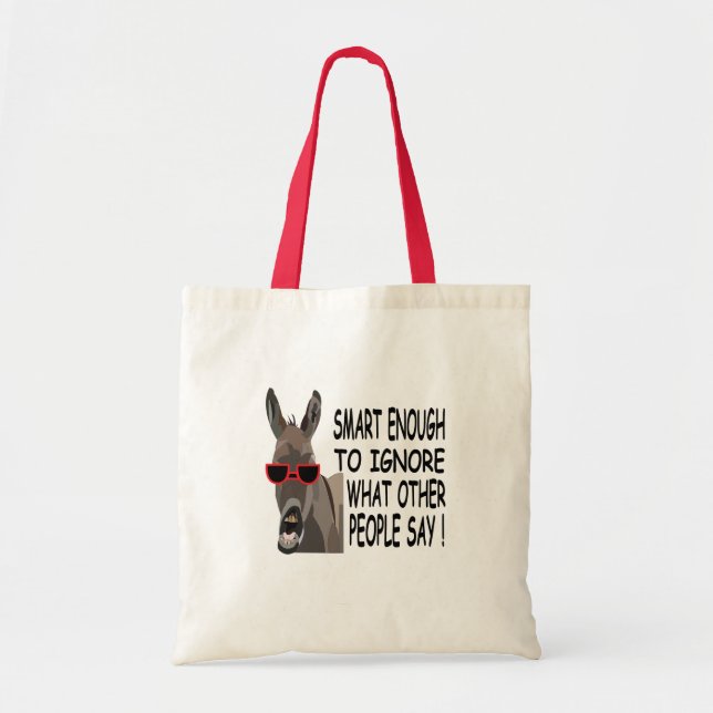 Tote Bag Cool Smart Donkey (Devant)