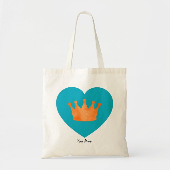 Tote Bag Cool sur mesure esthétique Couronne orange dans le (Devant)