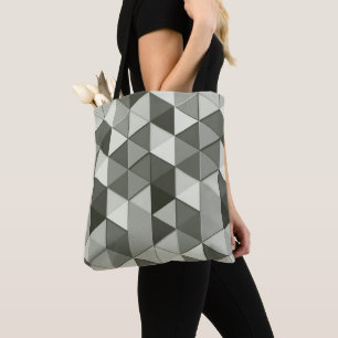 Tote Bag Cool triangles gris motif géométrique