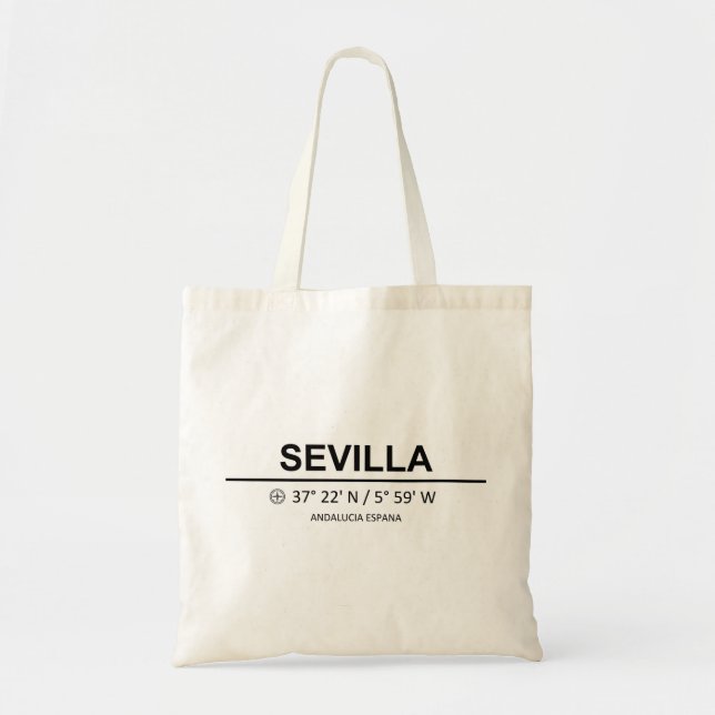 Tote Bag Coordinates de Séville (Devant)