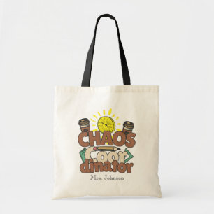 Tote Bag Coordinateur Chaos Nom de l'enseignant personnalis