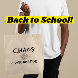 Tote Bag Coordinateur de Chaos Drôle Professeur de Rentrée