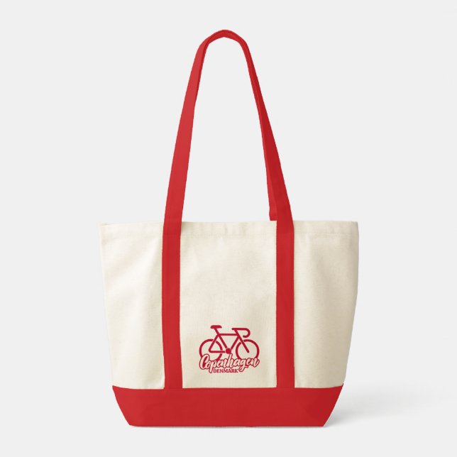 Tote Bag Copenhague Danemark Cyclisme (Dos)