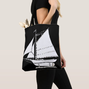 Tote Bag copie de silhouette de voilier