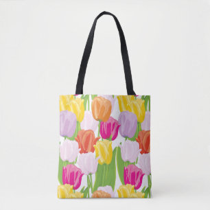 Tote Bag Copie multicolore géante de tulipe