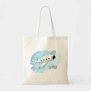 Tote Bag Copilote avec avion